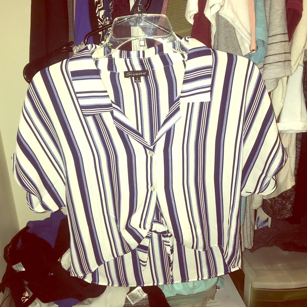 Striped Buttoned Blouse
